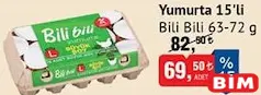 BİLİ BİLİ YUMURTA 15'Lİ 63-72 G